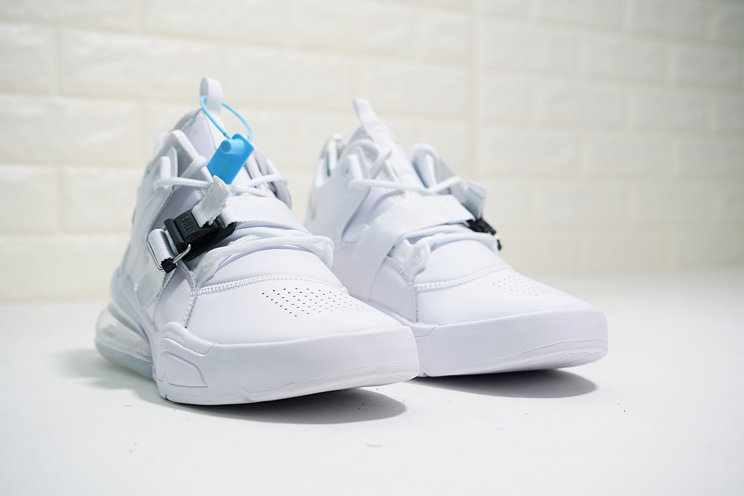 Nike Air Force 270 Mid Army All White Shoes